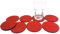 Filz Untersetzer, rot (5 mm dick), 8er Set - Glasuntersetzer, Filzuntersetzer