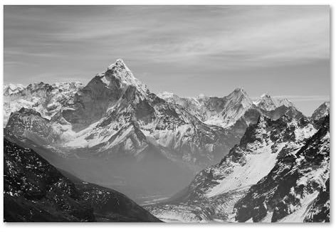 Postereck - 3091 - Mount Everest,Nepal Asien Himalaya Natur SW - Wandposter Fotoposter Bilder Wandbild Wandbilder - Poster - 3:2-91,0 cm x 61,0 cm