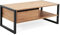 Newfurn Couchtisch Anthrazit Wildeiche Wohnzimmertisch Vintage Industrial - 100x40x55 cm (BxHxT) - Landhausstil Sofatisch Tisch - Wohnzimmer
