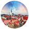 Yingxin34 Puzzles für Erwachsene 1000 Puzzles für Spielzeugspiele Geschenke für Kinder Großes St. Olaf's Church Rainbow Circular Puzzle