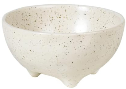 Broste Copenhagen Nordic Vanilla Schale L mit Füßen 11 cm