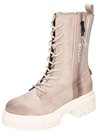 BAGATT Damen Tonic Mode-Stiefel, beige, 38 EU