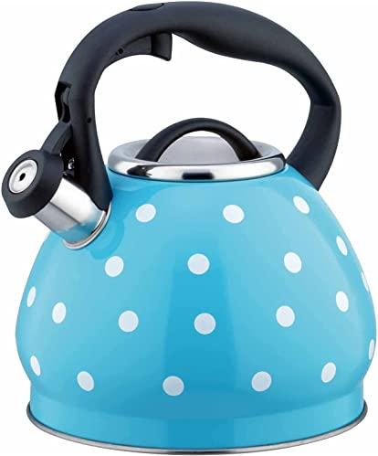 QMZDXH 304 Edelstahl Wasserkocher Wave Point 3L Schwarz Rot Sphärische Pfeife Heißwassertopf Induktionsherd Haushaltsküchenbedarf Blue