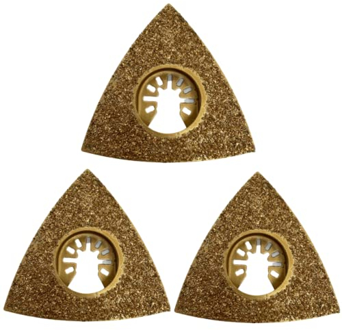 3 Pack - 78mm Carbide Rasp Multi Tool Blades Cutter Saw Set Compatible with Dremel Fein Multimaster Makita Etc Oscillating
