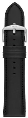 Fossil Uhrenband für Herren 24 mm LiteHide-Leder schwarz, S241098