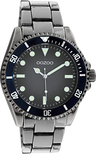 Oozoo Timepieces Herren Uhr - Armbanduhr Herren mit 21mm breites Metallarmband | Hochwertige Uhr für Männer - Edle Analog Herrenuhr in rund C11013