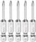 sourcing map 5pcs Y3 Tri-Point Screwdriver Bit 1/4 Hex Shank 2 Length Magnetic Y Type Screw Driver Power Tool