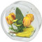 Dekoriertes Deko-Objekt aus Glas mit Tulpen Gänseblümchen Hase LED Licht Lichterkette Lichtergirlande LED-Girlande Stimmungslicht Dekoration Ostern Frühjahr Glas Geschenk Dekoobjekt Ornamente 3D Bild
