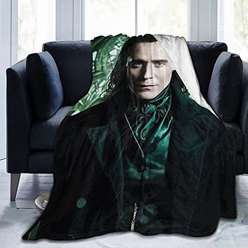 YINGD Tom Celebrity Hiddleston Decke 3D-Druck Lammdecke Plüschdecke Bettwäsche Dekor Decke für Wohnzimmer Schlafzimmer Wohnheim Dekor 125 cm x 100 cm