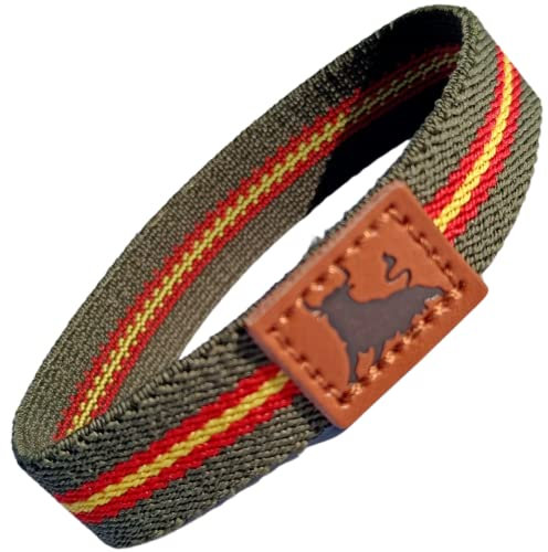 PULSERA ESPAÑA con bandera, cinta de tela y goma, llaveros personalizados para mujer, regalos para hombres originales, virgen del pilar, vox, guardia civil, cuero, hilo plata, náuticas, ESPAÑA