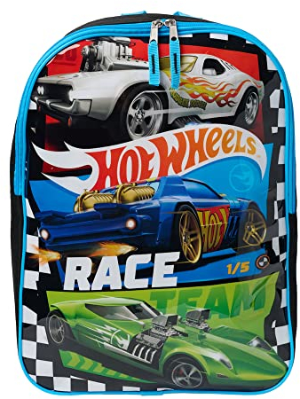 Hot Wheels Rucksack, Rennautos, Jungen, Kinder, Schultasche, 38,1 cm, Blau / Schwarz, Blau/mehrfarbig