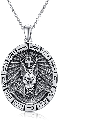 ONEFINITY Anubis Ketten Aus 925 Sterling Silber Ägyptischer Schmuck Für Damen Ketten Für Herren Und Damen Geschenke Für Herren Und Damen