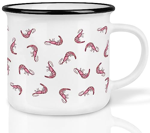 Ligarti® Keramiktasse [Das Original] Design Mug & handveredelter Becher I Tasse mit Tiermotiv, spülmaschinengeeignete Kaffeetasse, Teetasse, Cup (Shrimp Cocktail)