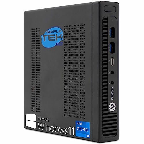 HP Mini PC EliteDesk 800 G2 USDT Core i7 4 GHz Windows 11 Pro | 16 GB RAM SSD 480 GB | USB Type-C DisplayPort Smartworking (Ricondizionato)