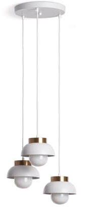LEDKIA LIGHTING Pendelleuchte Metall Tri Geti Weiß E27