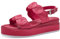 MARCO TOZZI Damen Sandalen mit Keilabsatz mit Verstellbarem Riemen Vegan, Rosa (Pink), 39 EU