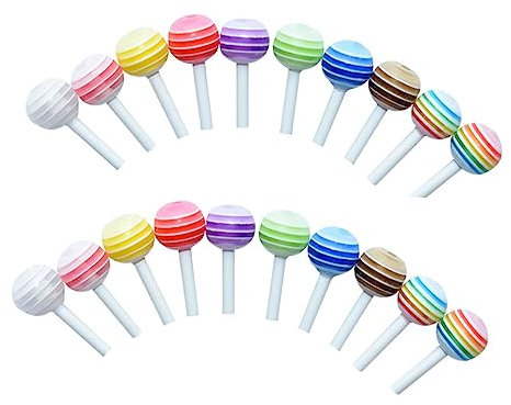 FOMIYES 25st Simulation Lutscher Kleine Süße Süßigkeiten Spielzeug Scrapbook-verschönerung Lollipop-Foto-Requisite Mikro-landschaftszubehör Mini-zuckerhut Kind Plastik Süssigkeit Miniatur