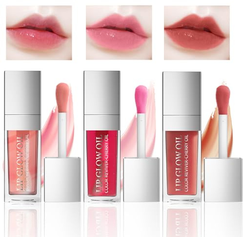 Ceboic Hydrating Lip Glow Oil, Long Lasting Plumping Lip Gloss Transparent Lippenöl, Plump Lippe Glühöl Moisturizing Lippenpflege, Reduziert Feine Linien Nicht Klebriges Getönter Lipgloss