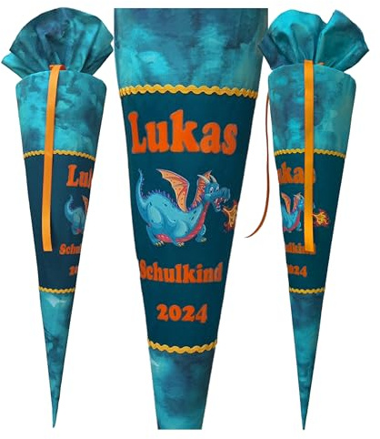 Schultüte Drachen,passend zum Dragon Moon Derdiedas/Seadragon Scout/für Jungen/Mädchen/benutzerdefinierte/genäht