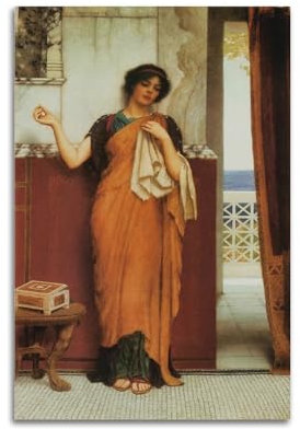 Poster Idle Thoughts von John William Godward Artworks auf Leinwand, ästhetische Wandkunstdrucke, Heimdekoration, Geschenke, 20 x 30 cm