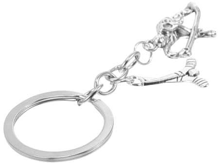 BESPORTBLE Hockeyspieler Schlüsselanhänger Aus Metall Eishockey Anhänger Für Jungen Sport Schlüsselanhänger Kreatives Design Für Taschen Souvenir Für Hockeyfans