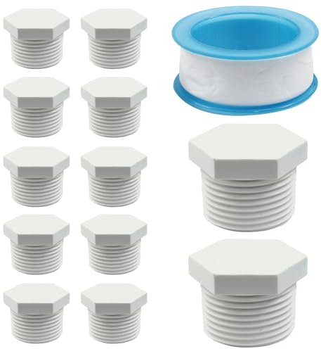 Bonsicoky Abflussstopfen für Warmwasserbereiter, 2,5 cm, NPT, Kunststoff, mit Klebeband, kompatibel mit Wohnmobilen und Atwood Warmwasserbereitern, 12 Stück