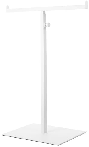 DEARMAMY T-Förmiger Ausstellungsständer Handtaschen-Ausstellungsständer Edelstahl Verstellbarer Handtaschenständer Doppelhakenhalter Halskette