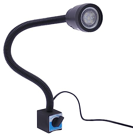 Magnetisches Licht, 5W LED Schwanenhals Arbeitslampe mit 2-Farben, flexibles Schwanenhalslicht mit Magnetfuß für industrielle Beleuchtung Maschinenlampe
