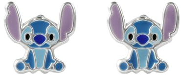 Disney Stitch Damen-Ohrstecker, Sterlingsilber, Emaille, Sterling Silber
