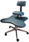 OPLKIOP Bürostuhl mit gekreuzten Beinen und abnehmbarer Rückenlehne, ergonomischer Kniestuhl mit Bremsrollen, Haltungsstuhl, Meditationsstuhl für Büro, Zuhause, 150 kg Tragkraft