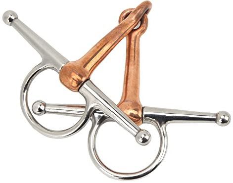 QANYEGN Trensengebiss mit Edelstahlringen, etrense mit voller Wange, Maul-egebiss für Outdoor-ezubehör, 125 mm