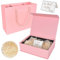 Scatola Regalo Rosa Grande 28x20x9cm, Scatola Regalo Premium con Coperchio Magnetico e Nastro per Confezioni Regalo di Matrimonio e Compleanno