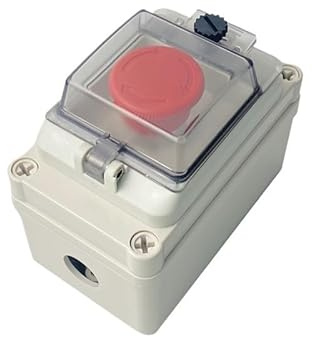 IP67 Outdoor Push Button Switch Box Emergency Stop 1P Mushroom Control Distribution Manual Operation 10A MQXFCZUX