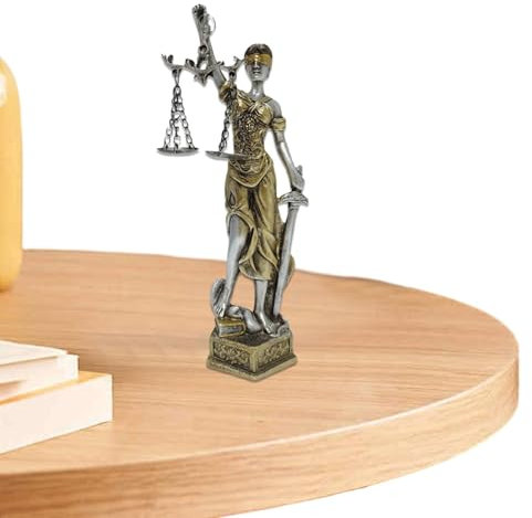 Statue Lady of Justice – Römische Göttin Justitia | Symbol für Gleichheit und Fairness | griechische römische Göttin der Fairness hält Gerechtigkeitswaage für Zuhause, Eingangshalle, Café, Hotel,