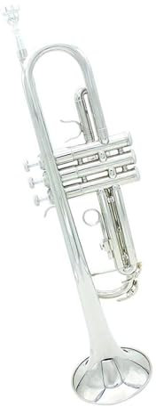 Trompete Trompete Musikinstrument Bb B Flat Brass Schön Mit Handschuhen Blechblasinstrumente(Silver)