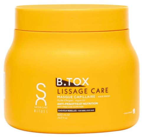 Sacha Care Rituel Lissage Care Haar-B-Tox mit Arganöl – Diszipliniertes, seidig-glattes Haar ohne Frizz 500 ml