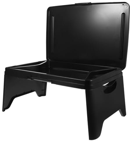 JEWEDECO Schreibunterlage Fürs Bett Mit Aufbewahrungskoffer Laptoptisch Für Schoß Computerständer Fürs Bett Klappbarer Schoßschreibtisch Praktischer Betttisch Mit Ablagefächern
