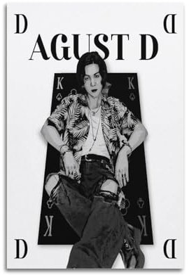 Suga D-Day Agust D Poster, Rapper, Musik, signiert, limitierte Poster, Albumcover, Poster, Leinwand, Wandkunst, Raum, ästhetische Poster, Musik, Klassenzimmer, Schlafzimmer, Wanddekoration, Kunst, 30
