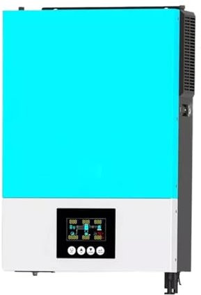 WESLNN Cravate De Grille 6200W 48V Onduleur Solaire De Grille Marche/arrêt avec Contrôleur Solaire 120A RVB Lingthing, Entrée PV 90-500vdc Fonctionne sans Batterie(6.2KW-48V-WiFi)