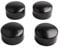 4 Pack PVC Handrail End Cap Round Stair Treads Cover Fittings, 45/50mm Diameter Black Staircase Railing Protectors Safety Decorative Cap(50mm)