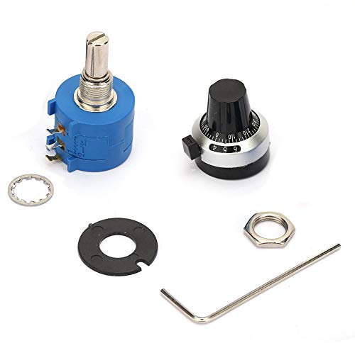 3590S-2-104L Potentiometer 100K Ohm, Hochpräziser Drehknopf mit Zählrad, Zur Widerstandseinstellung