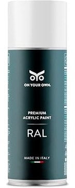 OYO - Spray Vernice Acrilica Bianco Lucido 400ml per Progetti Fai-da-Te - Bomboletta Spray per Uso Multiplo (1, RAL 9010) - On Your Own