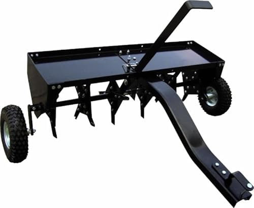 Ama Arieggiatore per Trattorino Tagliaerba con 24 Lame in Acciaio – Larghezza di Lavoro 102 cm, Ruote Pneumatiche 25 cm, Regolazione Profondità 8 cm, Ideale per Giardinaggio