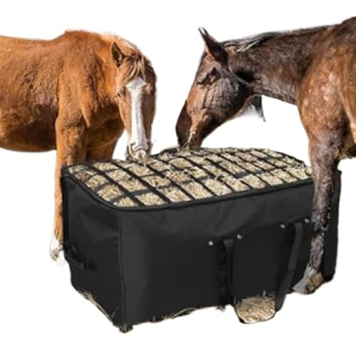 Oxford Heavy Duty Hay Bale Tasche – Extra große Futterbehälter, Heurbeutel mit Griffen, langsam versorgtes Design, wasserdicht, Ballen-Aufbewahrungstasche