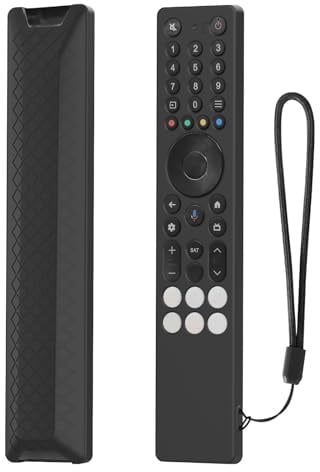 Remote Control Silicone Case Compatible for TCL RC833A, TV Remote Controller Protective Soft Shockproof Skin Shell Housing Cover Sleeve Holder(Case Only) (Black)