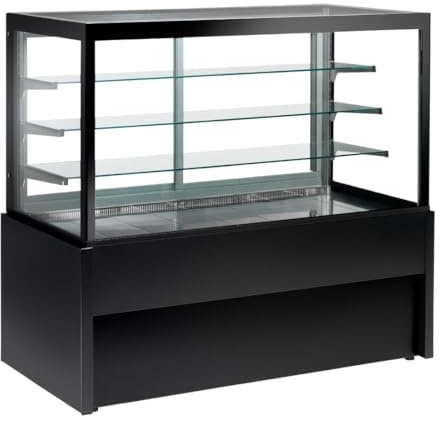 Zoin Kristall Heated Merchandiser Black 1.2m Width | Maintains optimal serving temperatures to keep pies and pastries hot, fresh, and ready for commercial display.