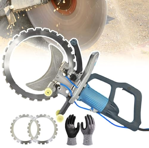 Sushangmao 8800w Professional Concrete Ring Saw - 13.38/16.14/18.89 In Deep Cut Electric Circular Saw With Water-Cooled Dust Clean & 2 Diamond Blade | For Granite/Stone,Bladediameter23.62in