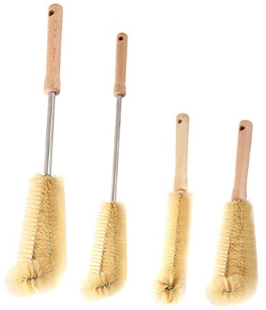 LOEFLIFA 4pcs Bottle Brush Set Long Handle Feeding Bottle Cleaning Tool Vacuum Cup Brush for Cleaning Large Bottles and Scenarios
