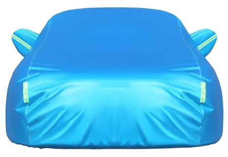 YIXIEDING Telo Copriauto per Ford Ranger Raptor 2022 2023 2024 2025, Tessuto Oxford, Anti UV, Antivento, Antineve, Copertura con Cerniera Laterale e Bande Rifrangenti,Blue