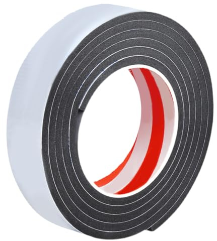 Homoyoyo 1 Rouleau Bande Adhésive Vibration Auto Adhésive pour Insonorisation et Étanchéité de Porte Protection Mousse pour du Bruit et Protection des Meubles